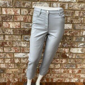 Wilfred Aritzia Melina Faux Leather Pants Straight Leg Morado Grey Size 2